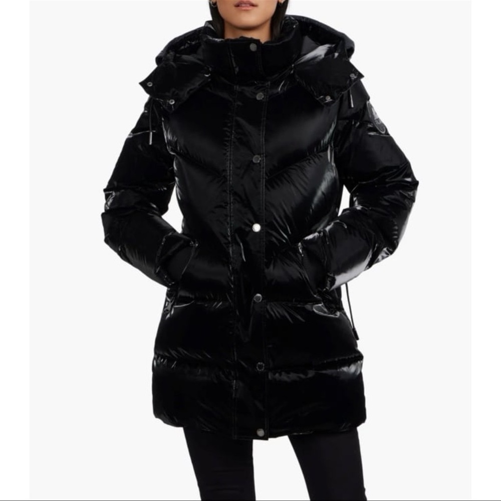 Pajar Women's Shiny Black Down Puffer Jacket Coat